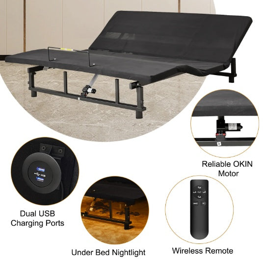 Adjustable Queen Bed Base Frame