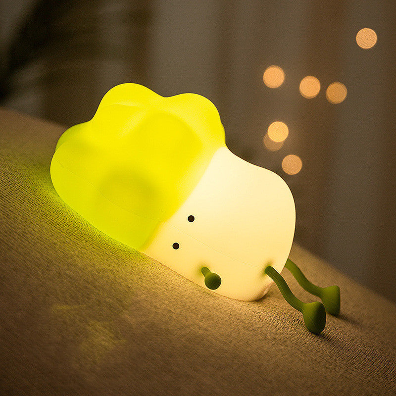 Cabbage Night Light USB Rechargeable Silicone LED Lamp