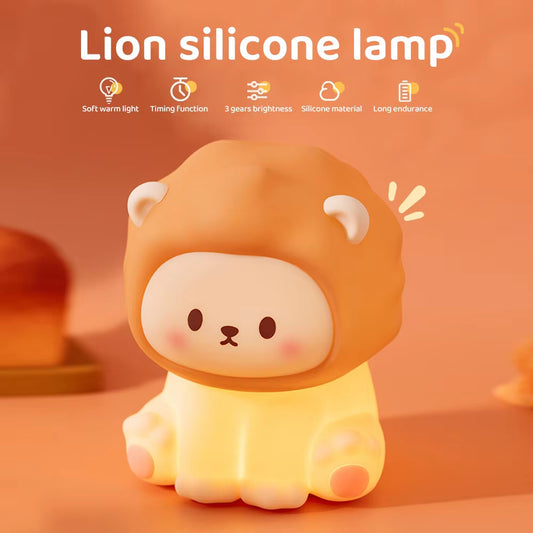 Cute Lion Night Light Rechargeable